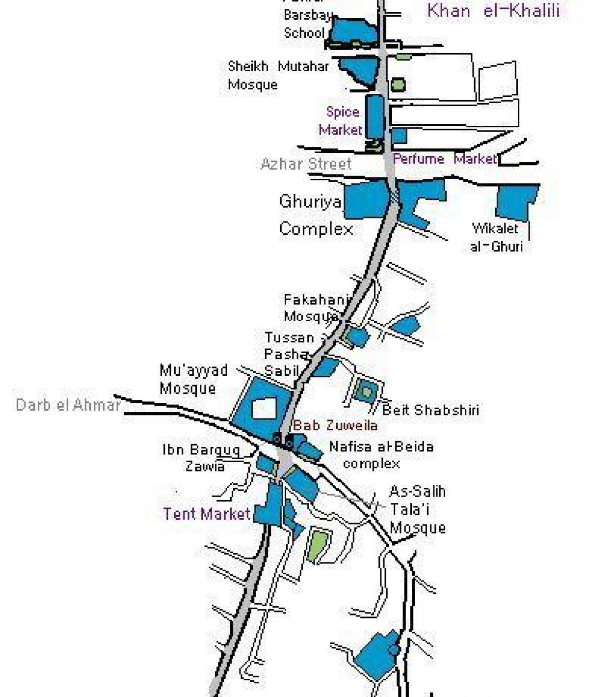 Han el Halili Çarşısı harita