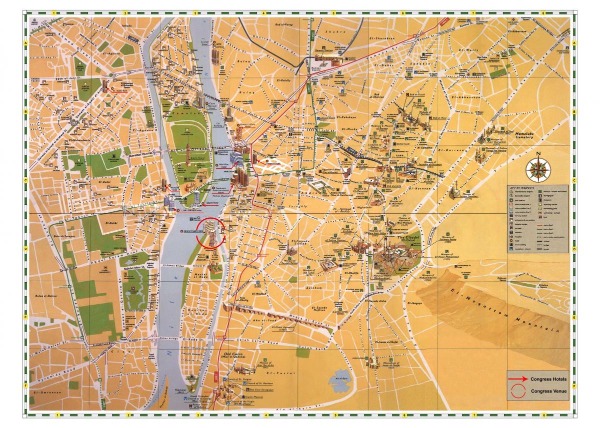 Kahire turistik haritası