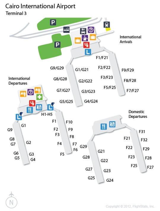 Kahire haritası havaalanı terminal