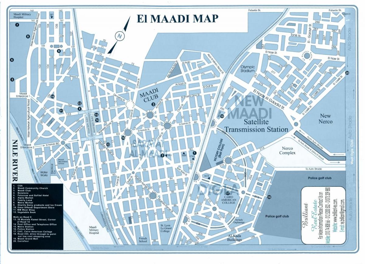 Maadi, Kahire haritası 
