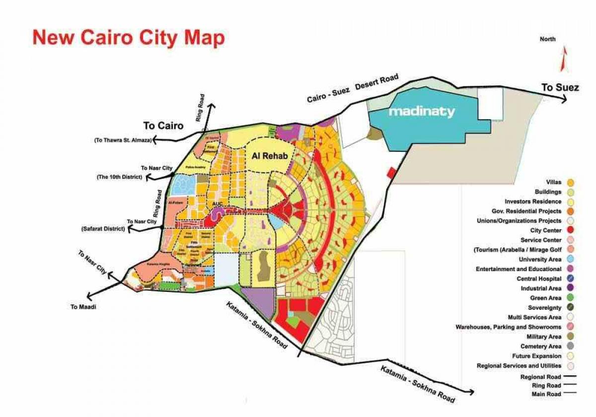 yeni Kahire haritası bileşikler 